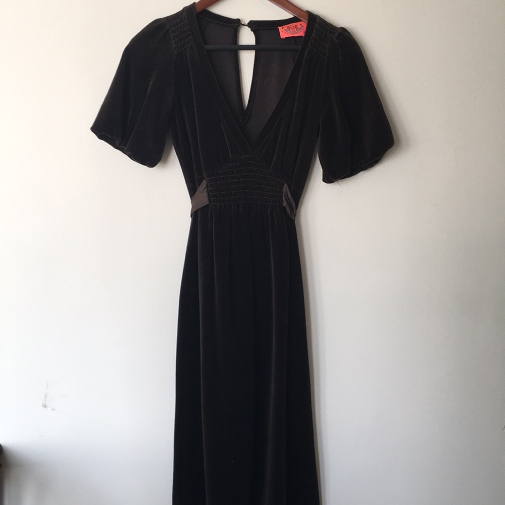 Juicy Couture brown velvet dress.